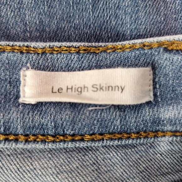 Frame Le High Raw Hem Stretch Skinny Jeans, Sz 30 - Picture 6 of 8